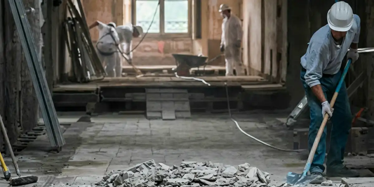 fire damage restoration professionals performing structural cleanup and restoration after a fire in Buffalo, NY