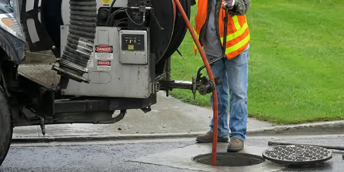 sewage clean up professionals using industrial equipment to remove contaminated wastewater in Buffalo, NY
