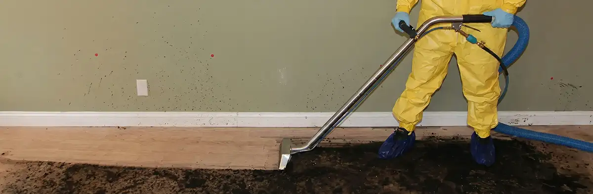 sewage removal service performing deep cleaning and extraction of sewage from an indoor area in Buffalo, NY